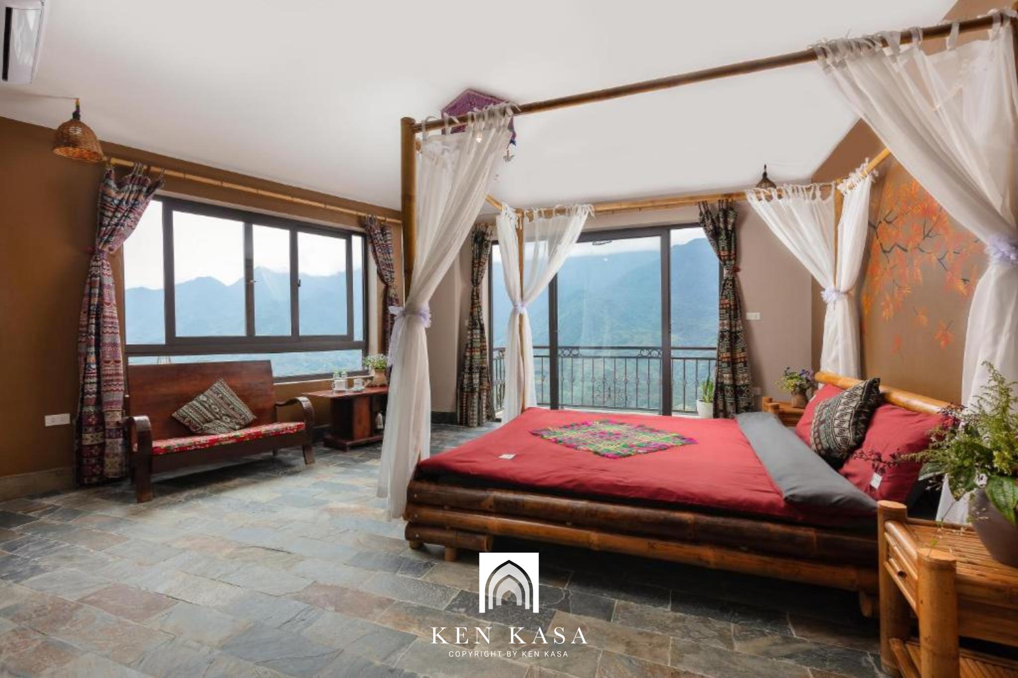 mẫu phòng homestay đẹp mega view homestay